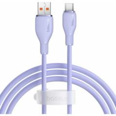 CABLU alimentare si date Baseus Pudding- Fast Charging Data Cable pt smartphone- USB la USB Type-C 100W- 12m- violet P1035570351