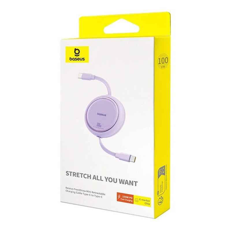 CABLU alimentare si date Baseus Free2Draw Mini- Fast Charging Data Cable pt smartphone- retractabil- USB Type-C la USB Type-C 10