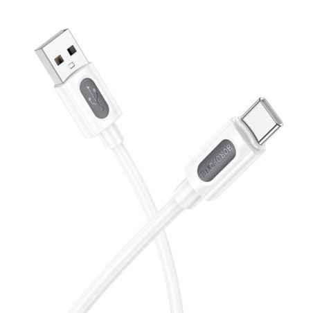 CABLU alimentare si date Borofone BX114- Fast Charging Data Cable pt smartphone- USB la USB Type-C 3A - 1m- alb 6941991116896tim