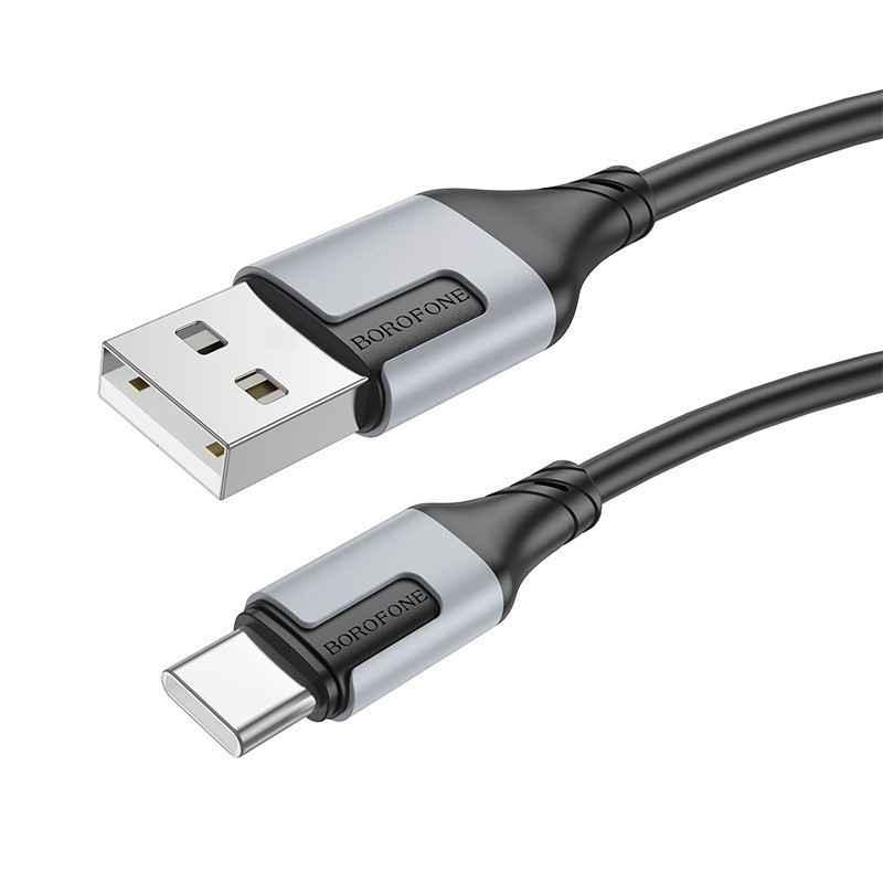 CABLU alimentare si date Borofone BX101- Fast Charging Data Cable pt smartphone- USB la USB Type-C 3A- 1m- negru 6941991108273ti