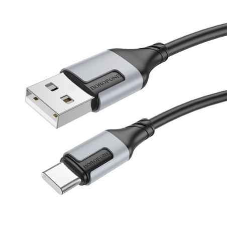 CABLU alimentare si date Borofone BX101- Fast Charging Data Cable pt smartphone- USB la USB Type-C 3A- 1m- negru 6941991108273ti
