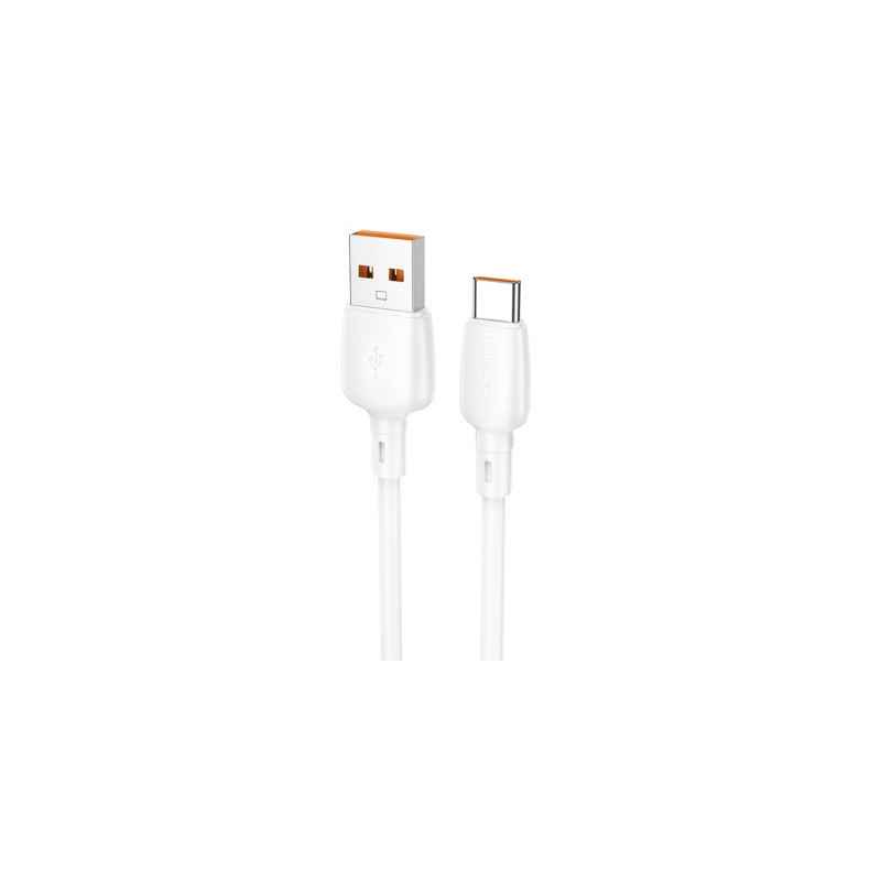 CABLU alimentare si date Borofone BX93- Fast Charging Data Cable pt smartphone- USB la USB Type-C 100W- 1m- alb 6941991103186tim