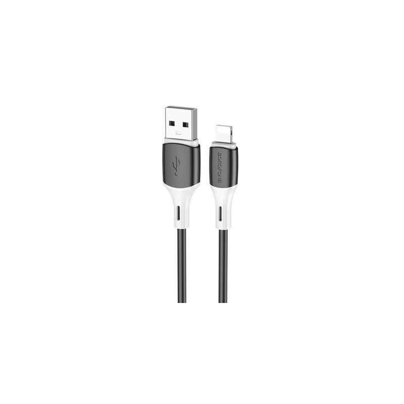 CABLU alimentare si date Borofone BX79- Fast Charging Data Cable pt smartphone- USB la Iphone Lightning 24A- 1m- negru 697444338