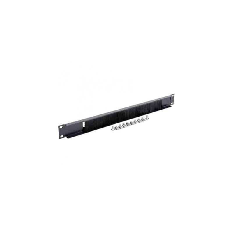 PANOU intrare cabluri GEMBIRD- tip masca orizontala cu perii- 19 inch- 1U- gri- 19A-BRUSH-02