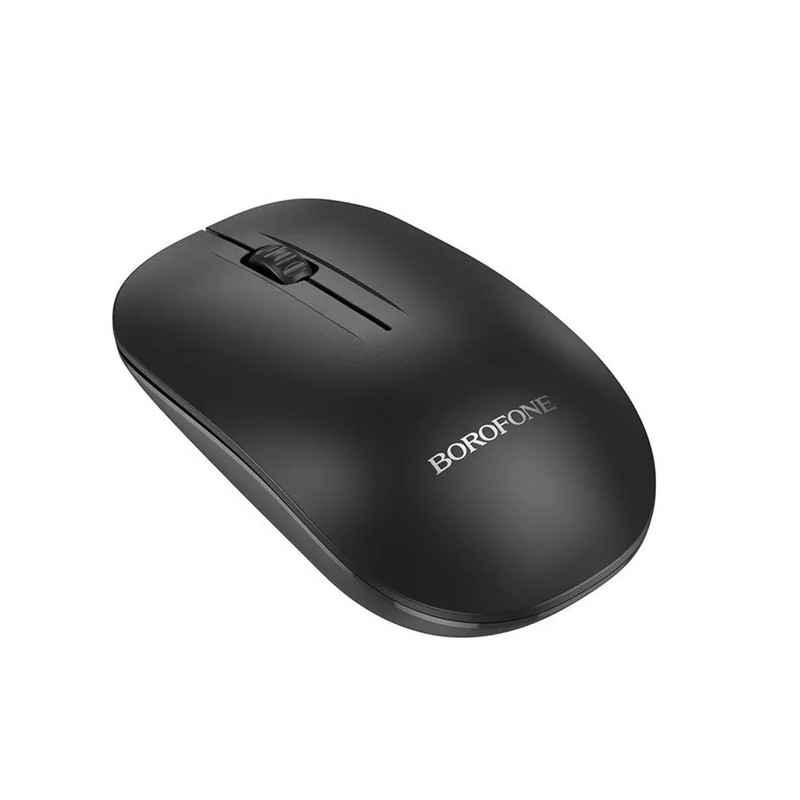 MOUSE Borofone BG14- PC sau NB wireless 24GHz- 1000 CPI- butoane/scroll 3/1- negru-6941991113376timbru verde 018 lei)