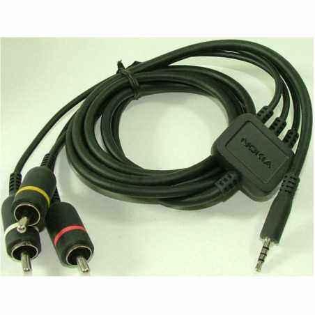 Cablu audio-video, Nokia jack 3.5 mm, tata - 3 x RCA
