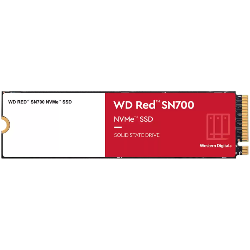 SSD NAS WD Red SN700 500GB M2 2280-S3-M PCIe Gen3 x4 NVMe- Read/Write: 3430/2600 MBps- IOPS 420K/380K- TBW: 1000 WDS500G1R0C-68B