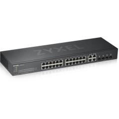 SWITCH ZYXEL- porturi Gigabit x 24- SFP x 4- managed- rackabil- GS1920-24V2-EU0101Ftimbru verde 2 lei)