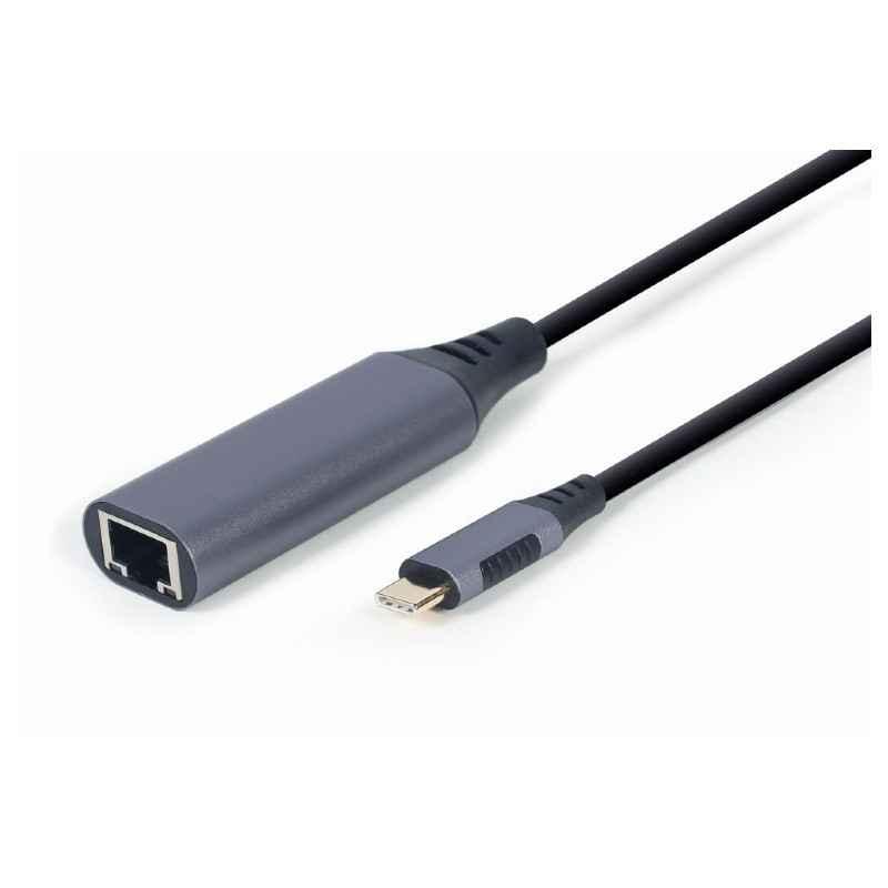 ADAPTOR RETEA GEMBIRD - extern- USB-A 31 Type-C- port RJ-45- 1000 Mbps- silver- A-USB3AC-LAN-01timbru verde 018 lei)
