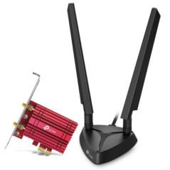 ADAPTOR RETEA TP-LINK AXE5400- extern wireless 24 GHz - 5 GHz - 6GHz- PCI-E port- 5400 Mbps- WI-FI 6E si Bluetooth 53- antena ex
