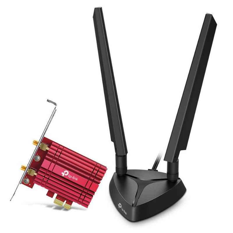ADAPTOR RETEA TP-LINK AXE5400- extern wireless 24 GHz - 5 GHz - 6GHz- PCI-E port- 5400 Mbps- WI-FI 6E si Bluetooth 53- antena ex