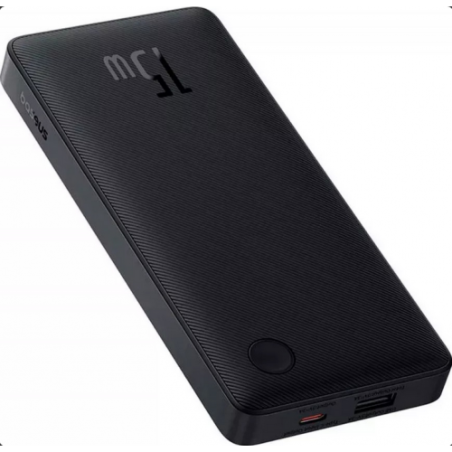 POWER BANK Baseus Airpow Lite- 10000mAh- 15W- 1 x USB, 2 x USB Type-C- total 3A cablu 30cm USB la USB Type-C)- negru P1006750012