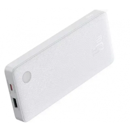 POWER BANK Baseus Airpow Lite- 10000mAh- 15W- 1 x USB, 2 x USB Type-C- total 3A cablu 30cm USB la USB Type-C)- alb P10067500213-