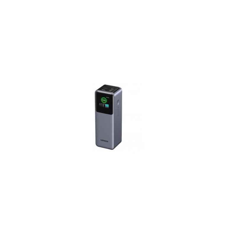 POWER BANK Ugreen PB722- 25000mAh- PD 30 QC 30 200W- 1 x USB, 2 x USB Type-C- digital display pt status baterie- total 3A- gri-