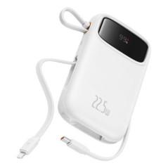 POWER BANK Baseus Qpow2 Dual-Cable- 10000mAh- PD 30 QC 30 225W- 1 x USB, 1 x Iphone Lightning, 2 x USB Type-C- digital display