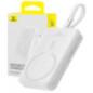POWER BANK Baseus Magnetic Mini Wireless- 10000mAh- 30W- 2 x USB Type-C output/input- 15W wireless charging- alb- P1002210B223-0