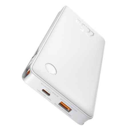 POWER BANK Baseus Airpow lite- 10000mAh- 225W- 1 x USB, 1 cablu x USB Type-C- 1 cablu x Iphone Lightning- total 3A- alb- P100675