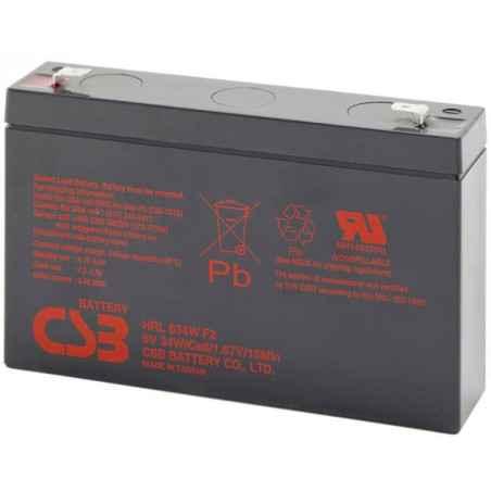 Acumulator CSB HRL634W LongLife- 6V/9Ah- 132kg- HRL634WF2timbru verde 05 lei)