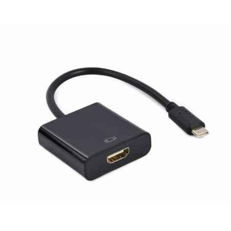 ADAPTOR video GEMBIRD- adaptor USB-C Type-CT) la HDMIM)- 15cm- rezolutie maxima 4K3840 x 2160) la 30Hz- negru- A-CM-HDMIF-03timb
