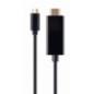 CABLU video GEMBIRD- adaptor USB-C Type-CT) la HDMIT)- 2m- rezolutie maxima 4K3840 x 2160) la 30Hz- negru- A-CM-HDMIM-01timbru v