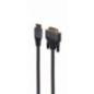 CABLU video GEMBIRD- adaptor HDMIT) la DVI-D SLT)- 18m- 181pin- conectori auriti- rezolutie maxima 4K3840 x 2160) la 30 Hz- negr