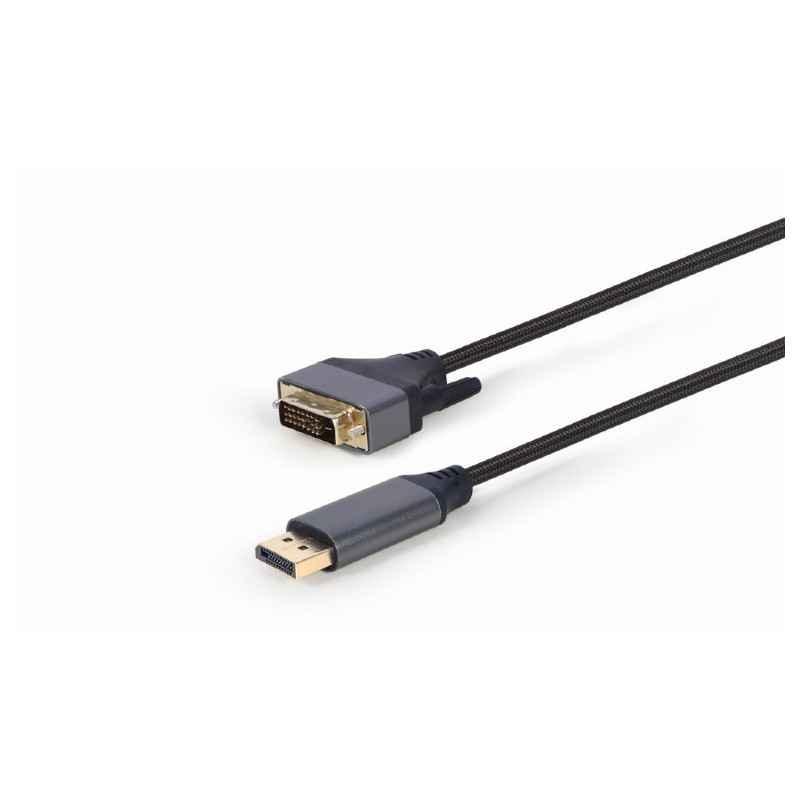 CABLU video GEMBIRD- DisplayPortT) la DVI-D DLT)- 18m- rezolutie maxima 4K3840 x 2160) la 30 Hz- negru- CC-DPM-DVIM-4K-6timbru
