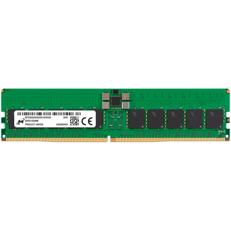Micron DDR5 RDIMM 32GB 2Rx8 4800 CL4016Gbit)Single Pack) MTC20F2085S1RC48BR