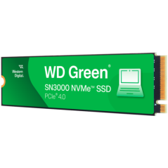SSD WD Green SN3000 500GB M2 2280 S3-M PCIe Gen4 x4 NVMe- Read/Write: 5000/4100 MBps- TBW: 100 WDS500G4G0E-00CPS0