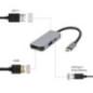 DOCKING Station Gembird universal-3-in-1- conec PC USB Type C- USB-C x 1- USB-A 31 x 1- HDMI x 1- PD 87W- argintiu A-CM-COMBO3-0
