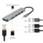 DOCKING Station Gembird universal-6-in-1- conec PC USB Type C- USB-C x 1- USB-A 20 x 3- HDMI x 1- SD card- argintiu A-CM-COMBO6-