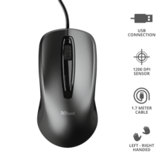 MOUSE Trust Carve USB Mouse 23733timbru verde 018 lei)