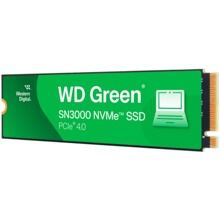 SSD WD Green SN3000 500GB M2 2280 S3-M PCIe Gen4 x4 NVMe- Read/Write: 5000/4100 MBps- TBW: 100 WDS500G4G0E-00CPS0