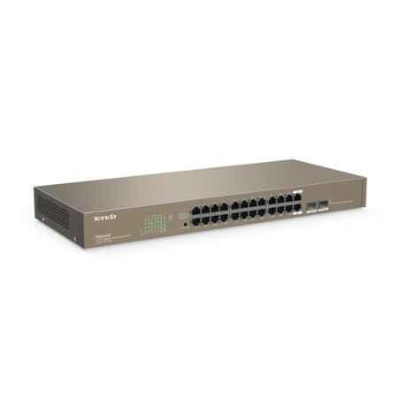 SWITCH Tenda 24 porturi Gigabit 2 porturi SFP- carcasa metalica rackabil- TEG1024Ftimbru verde 2 lei)
