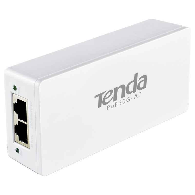 INJECTOR PoE Tenda 2 porturi Gigabit- compatibil IEEE 8023af/at 30W maxim 100M- carcasa plastic- POE30G-ATtimbru verde 2 lei)