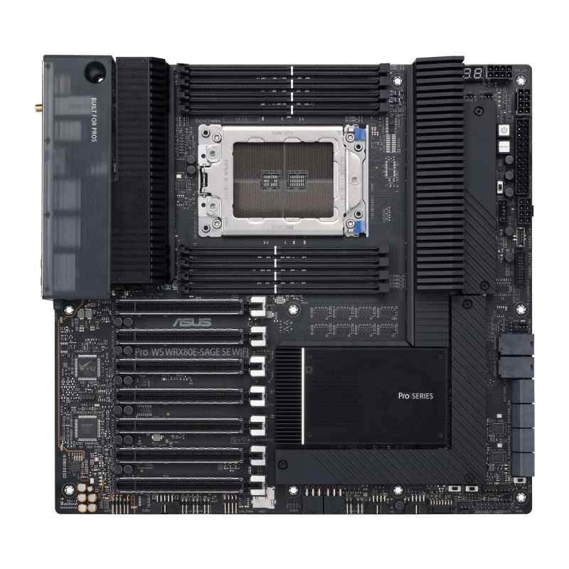PLACA de BAZA Asus PRO WS WRX80E-SAGE- skt sWRX8- EATX- AMD WRX80- 8 x DDR4- max 2048 GB- 8 x SATA- 3 x M2- 71- PRO WS WRX80E-SA