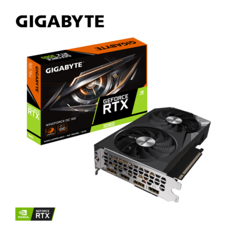 GIGABYTE GeForce RTX 3060 WINDFORCE OC 12G 2xDP 2xHDMI GV-N3060WF2OC-12GD PLACI VIDEO Gigabyte