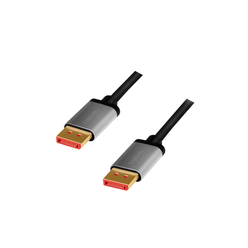 CABLU video LOGILINK- DisplayPortT) la DisplayPortT) 14- 1m- conectori auriti- rezolutie maxima 8K7680 x 4320) la 60 Hz- alumini