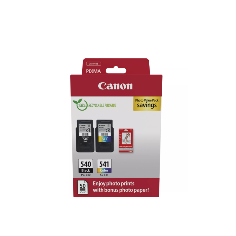 Combo-Pack Original Canon Black/Color- PG-540/CL-541 VALUE-PACK- pentru Pixma MG2150-MG2250-MG3150-MG3250-MG3550-MG3650-MG4150-M