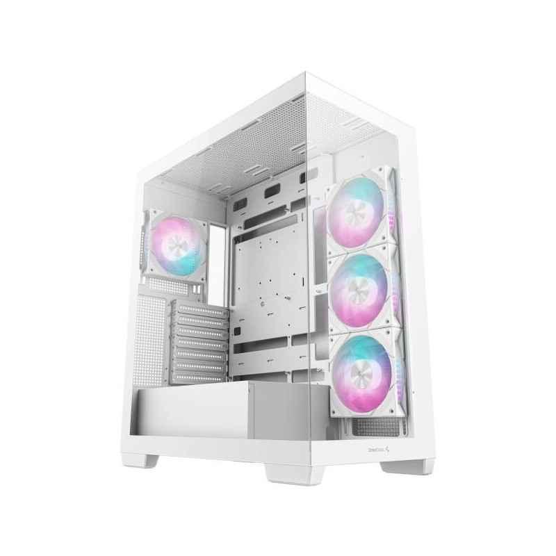 CARCASA DeepCool CG580 4F Wh- middle tower- gaming- fara sursa- suporta 8xfan- 4xfan 120mm ARGB inclus- PSU shroud- USB-C x 1- U