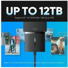 ADAPTOR USB Ugreen- CM257 25 SATA la USB 30- viteza max 6 Gb/s- nu include adaptor DC 12V- negru 60561timbru verde 018 lei) - 69