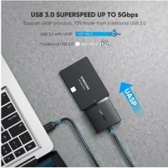ADAPTOR USB Ugreen- CM257 25 SATA la USB 30- viteza max 6 Gb/s- nu include adaptor DC 12V- negru 60561timbru verde 018 lei) - 69