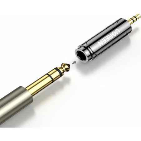 ADAPTOR audio Ugreen- AV168 jack 35 mmT) la 635 mm(M)- negru 60711 - 6957303867110