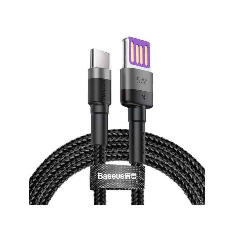 CABLU alimentare si date Baseus Cafule HW- Fast Charging Data Cable pt smartphone- double side USB la USB Type-C 40W- braided- 1