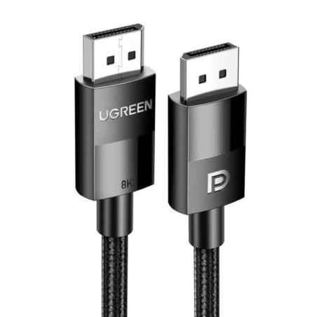 CABLU video Ugreen- DP114 DPT) la DPT) 8K la 60Hz- lungime 3m- negru 80393timbru verde 008 lei) - 6957303883936