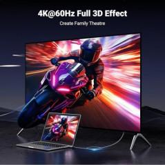 CABLU video Ugreen- DP119 DPT) la HDMIT) 4K la 60Hz- lungime 3m- negru 25491timbru verde 008 lei) - 6941876224913