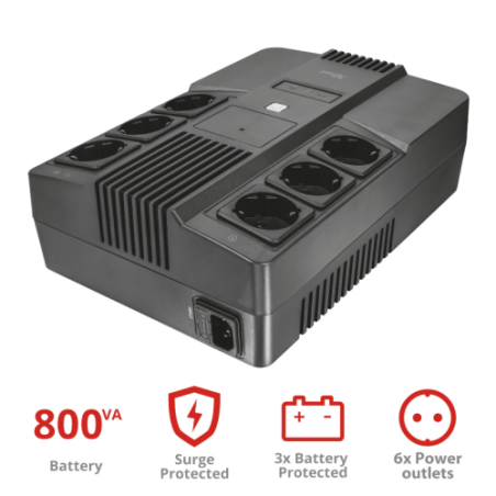 UPS Trust MAXXON POWERSTRIP UPS 800VA 23326timbru verde 11 lei)