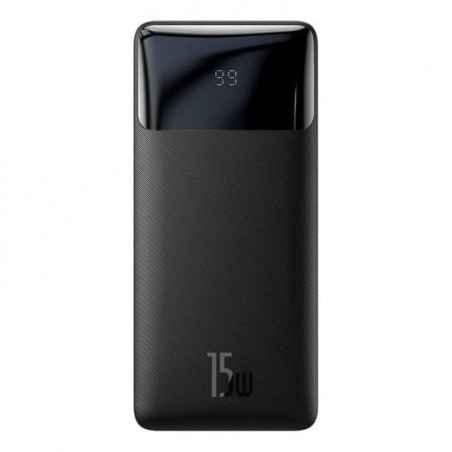 POWER BANK Baseus Bipow- 10000mAh- 15W- 2 x USB, 1 x USB Type-C- digital display pt status baterie- total 3A- negru- PPBD050001t