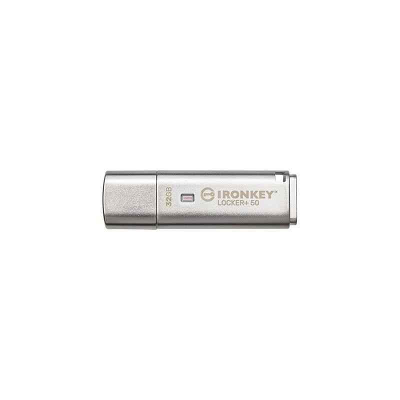 32GB IronKey Locker Plus 50 AES Encrypted- USBtoCloud- IKLP50/32GBtimbru verde 003 lei)