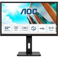 MONITOR AOC 315 inch- home - office- IPS- WQHD2560 x 1440)- Wide- 250 cd/mp- 4 ms- HDMI - DisplayPort- Q32P2timbru verde 7 lei)