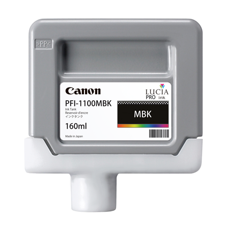Cartus Cerneala Original Canon Matte Black- PFI-1100MBK- pentru IPF PRO-2000-PRO-4000-PRO-6000- 160ml- inclTV 015 RON-NOPP- 0849